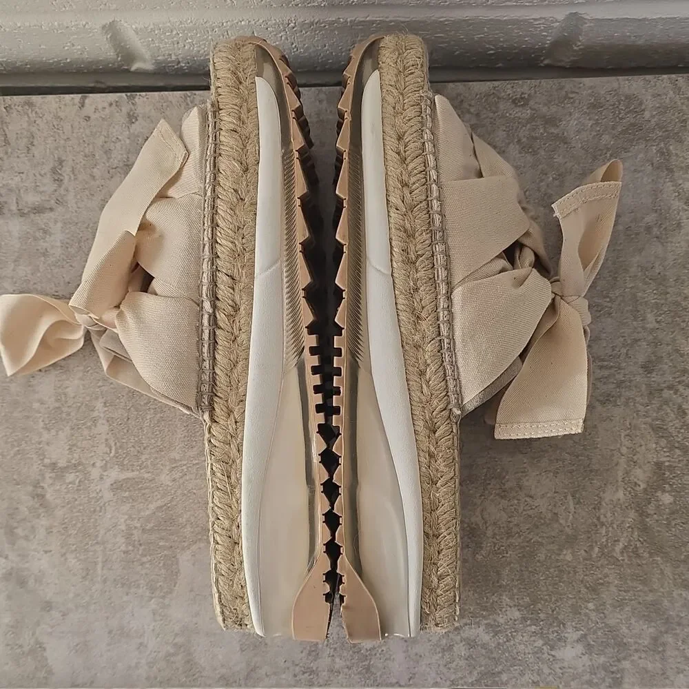 178$ Free People Chapmin Sport Platform Sandal (Women) Size EU 38 US 8 Ivory